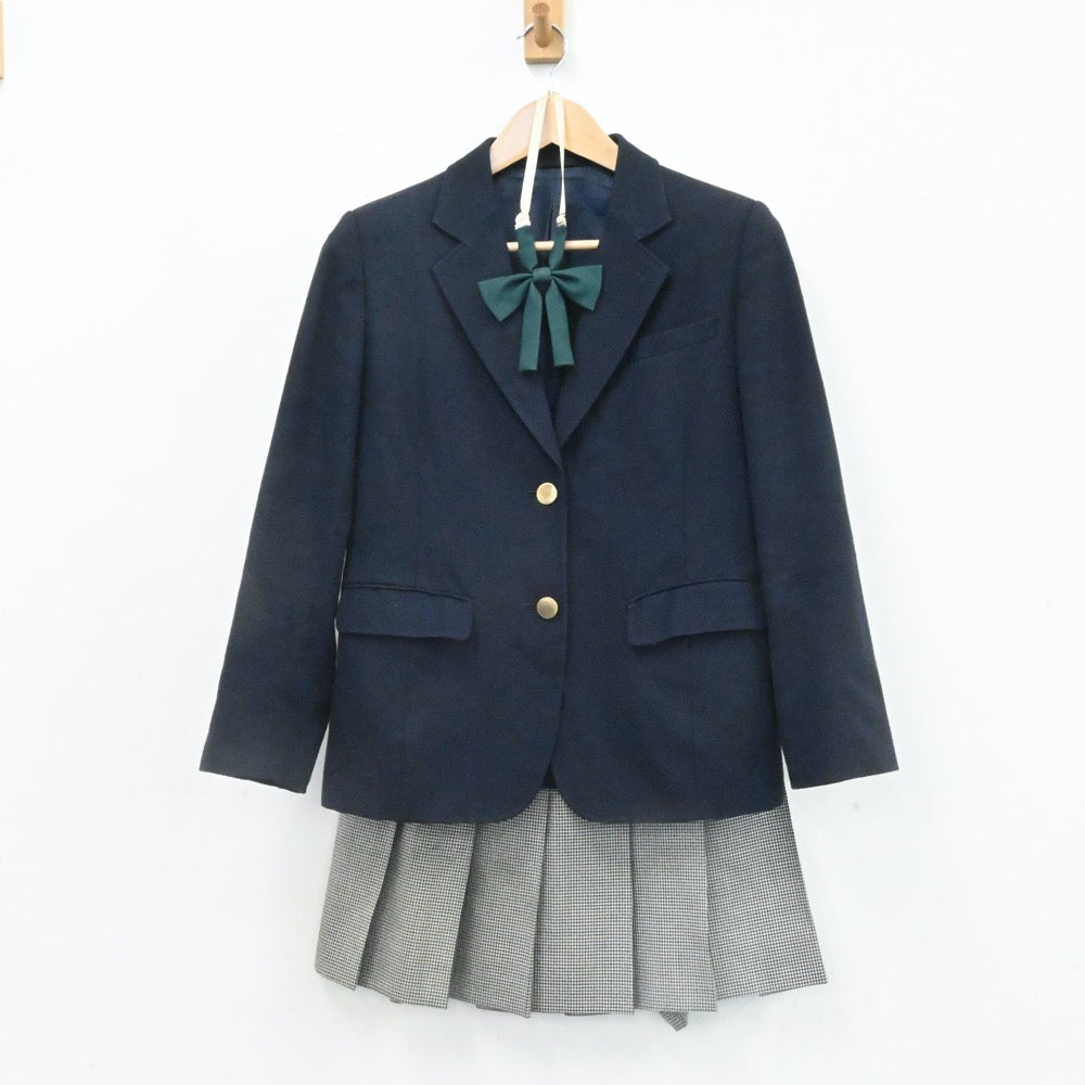 【中古】岡山県立岡山城東高等学校 岡山県立岡山城東高等学校 女子制服 4点（ブレザー・ベスト・スカート）sf007159