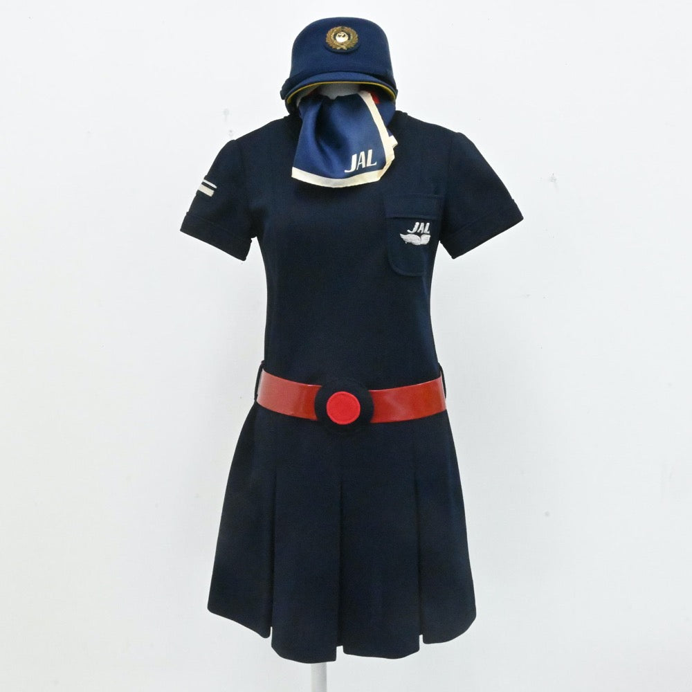 日本航空　JAL 　キャビンアテンダント　CA　10代目制服　スカーフ　未使用 中古制服】CA JAL 日本航空 キャビンアテンダント制服 7点