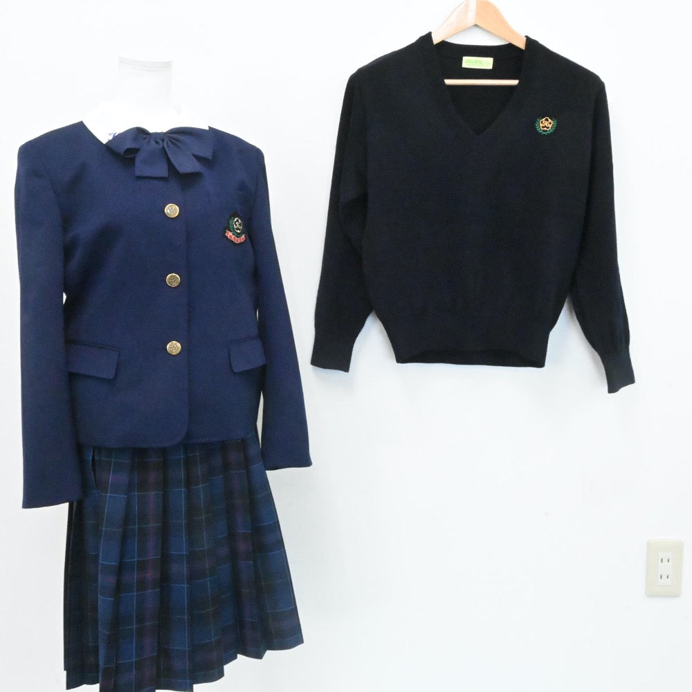 中古制服】熊本県 熊本中央高等学校 女子制服 7点（ブレザー・シャツ・ニット・ニット・スカート）sf007353【リサイクル学生服】 | 中古制服 通販パレイド