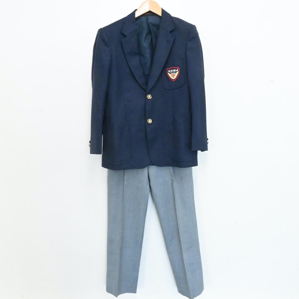 中古制服】広島県 庚午中学校 男子制服 3点（ブレザー・ズボン