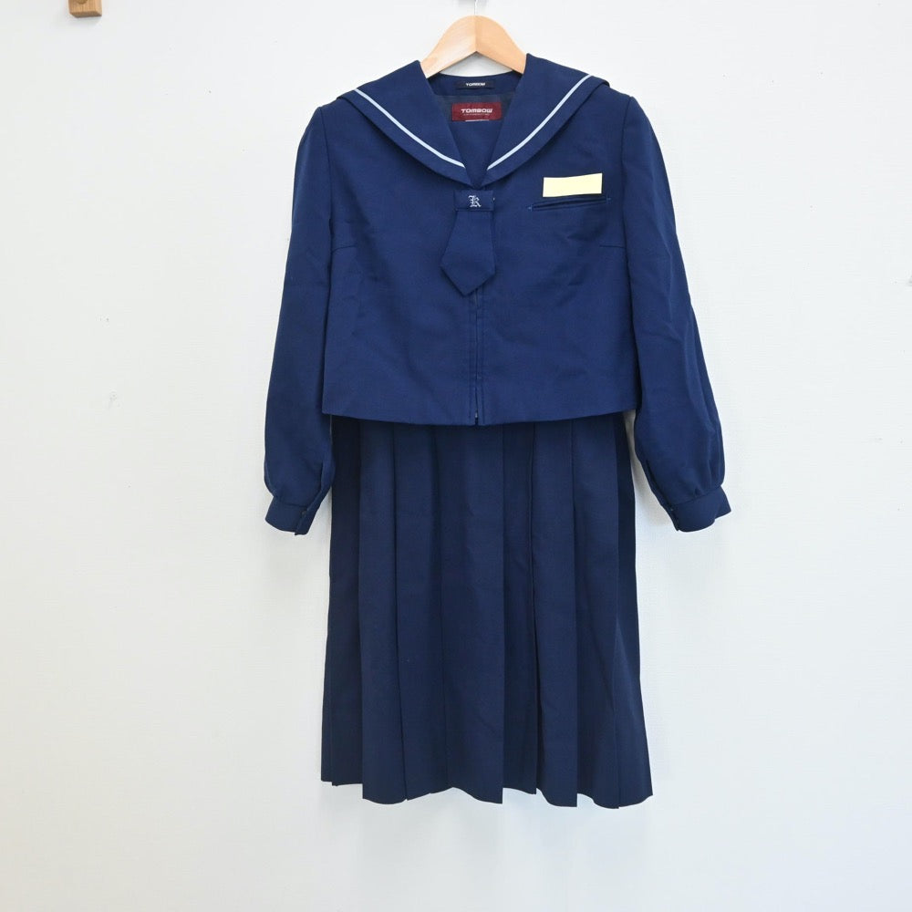 【中古】福岡県 福岡県那珂川市那珂川北中学校 女子制服 3点（セーラー服・スカート）sf007628