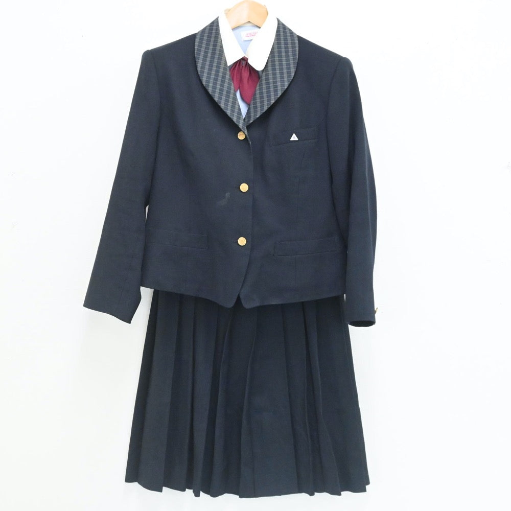 【中古】茨城県 三和高等学校 女子制服 4点（ブレザー・シャツ・スカート）sf007744