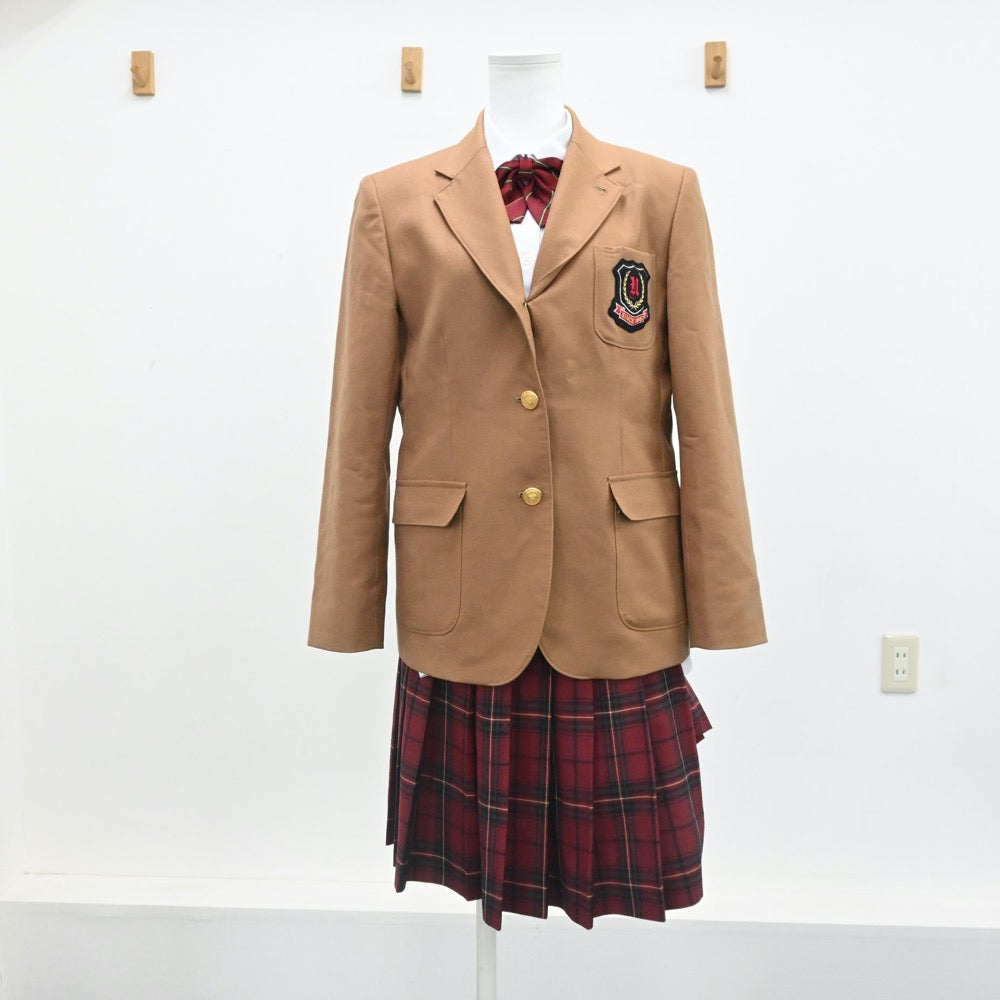 中古制服】山口県 中村女子高等学校 女子制服 7点（ブレザー・ニット 