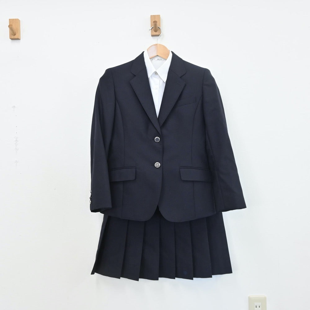 【中古】栃木県 佐野松桜高校 女子制服 4点（ブレザー・シャツ・ニット・スカート）sf008076