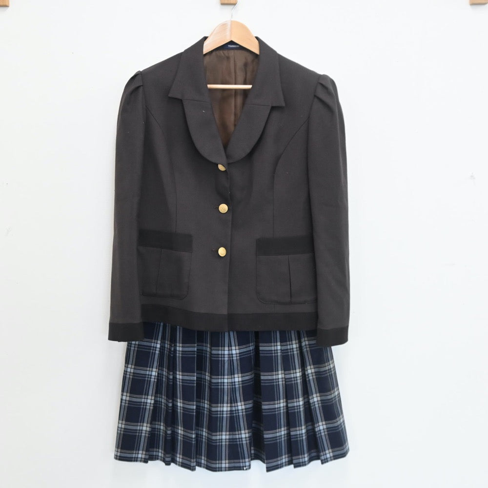 【中古】宮城県 聖ドミニコ学院高等学校 女子制服 2点（ブレザー・スカート）sf008202