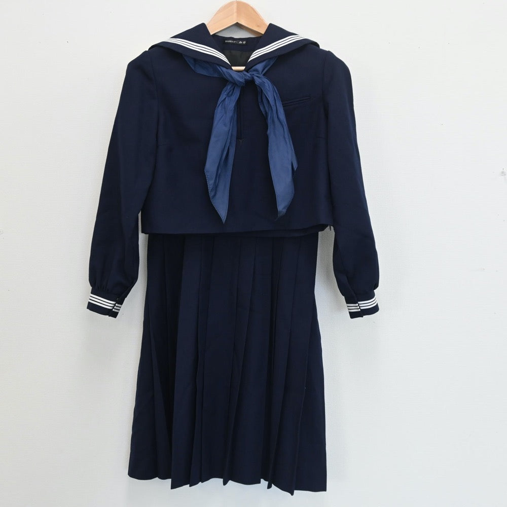【高校受験】福岡県立 修猷館高校 ＊ 文具・グッズセット 中古制服】福岡県 修猷館高等学校 女子制服 4点（セーラー服