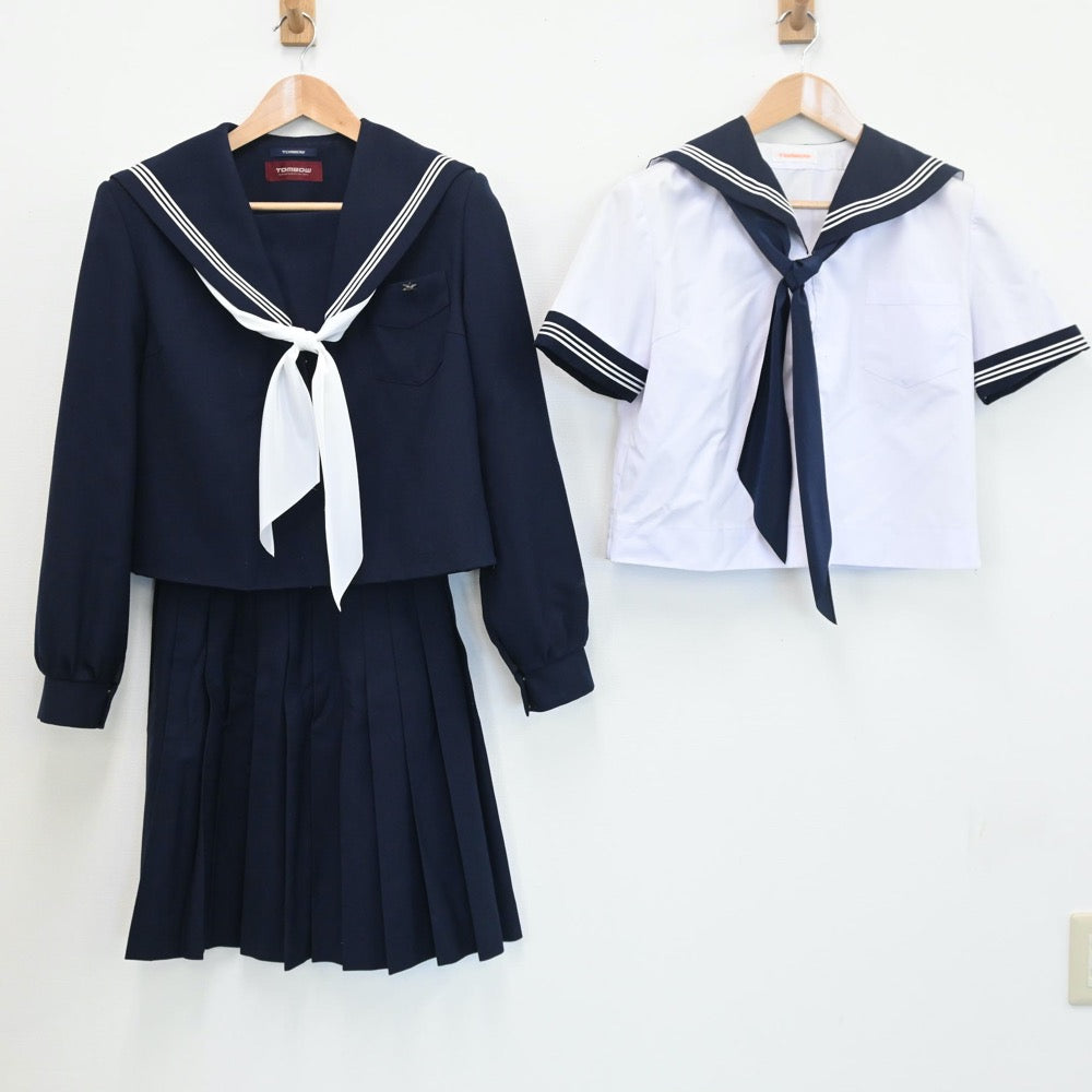 【中古】大阪府 富田林高等学校 女子制服 6点（セーラー服・スカート）sf008218