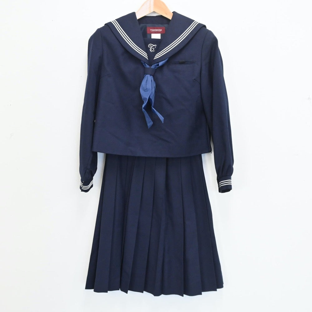 中古制服】宮城県 富沢中学校 女子制服 3点（セーラー服・スカート