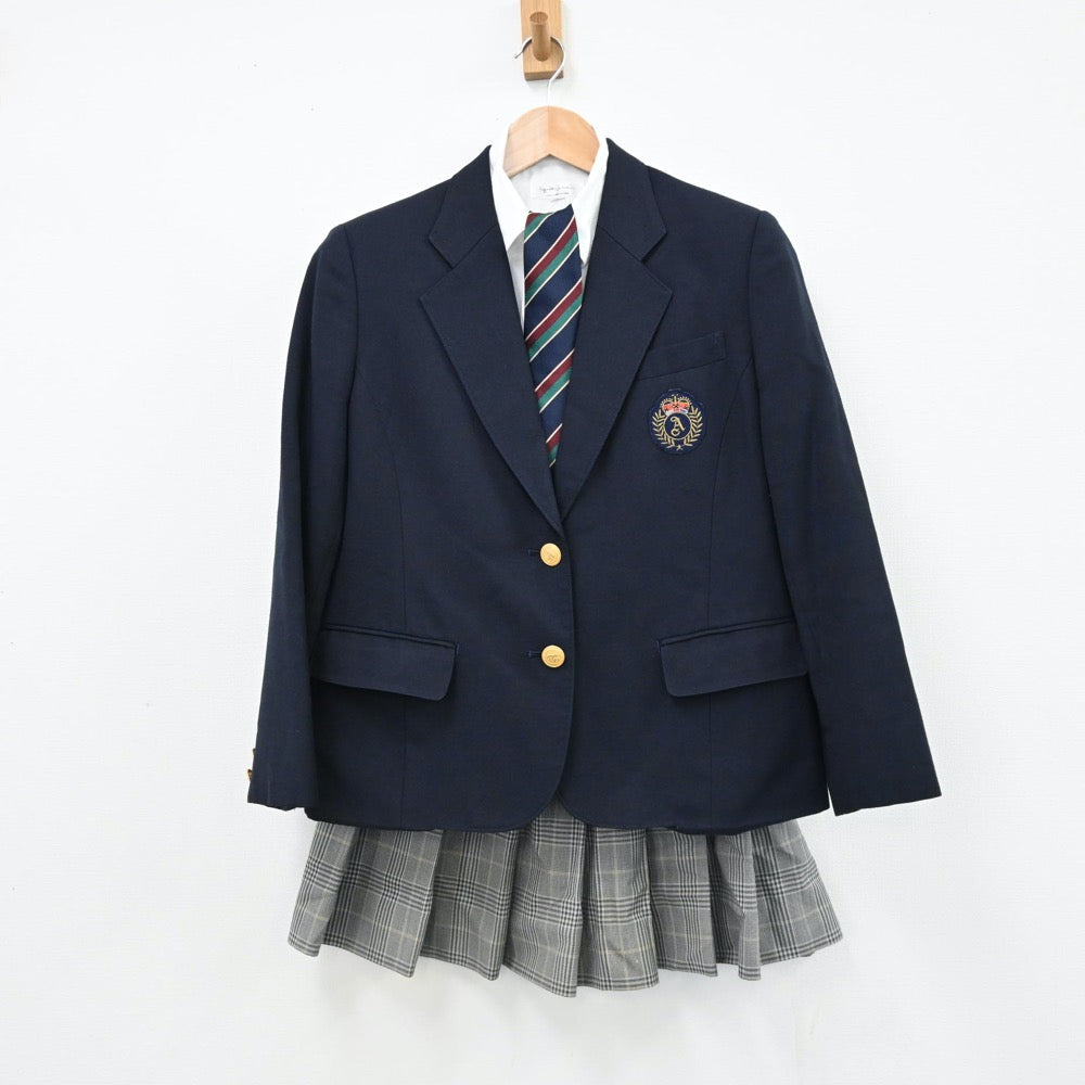 【中古】東京都 東京都立青井高等学校 女子制服 4点（ブレザー・シャツ・スカート）sf008561