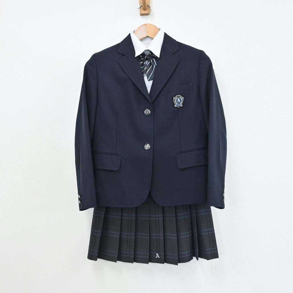 【中古】大阪府 大阪府立旭高等学校 女子制服 6点（ブレザー・ニット・シャツ・スカート）sf008728