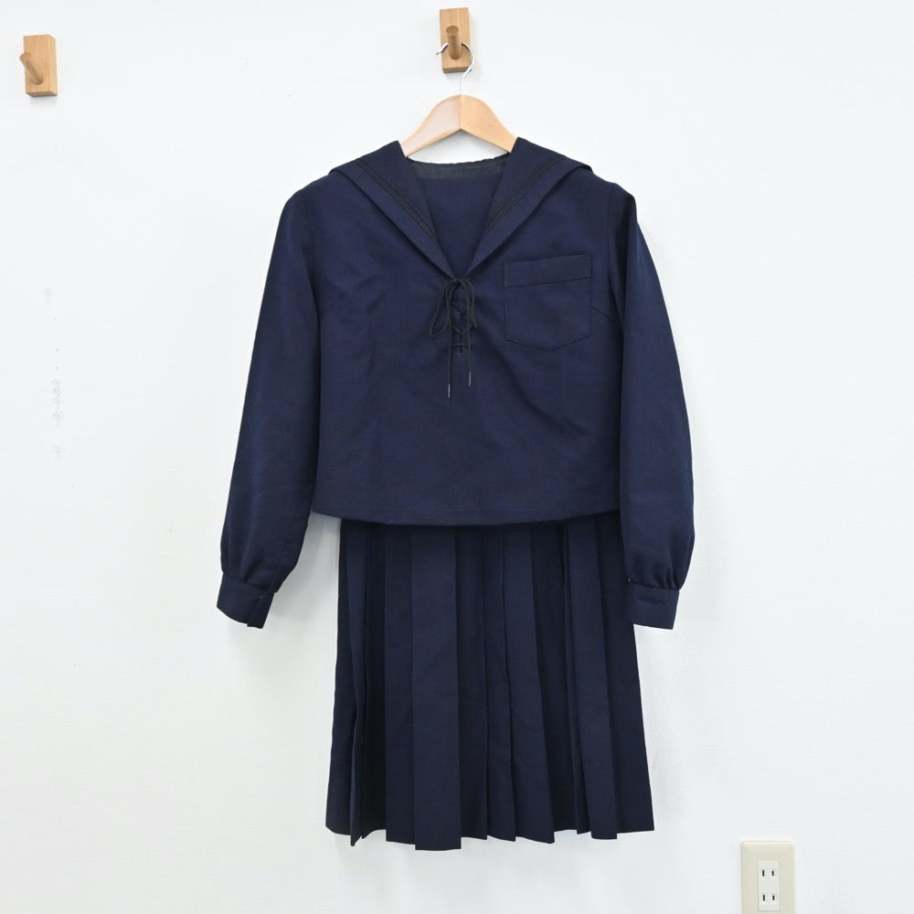 中古制服】兵庫県 兵庫県立神戸高等学校 女子制服 4点（セーラー服