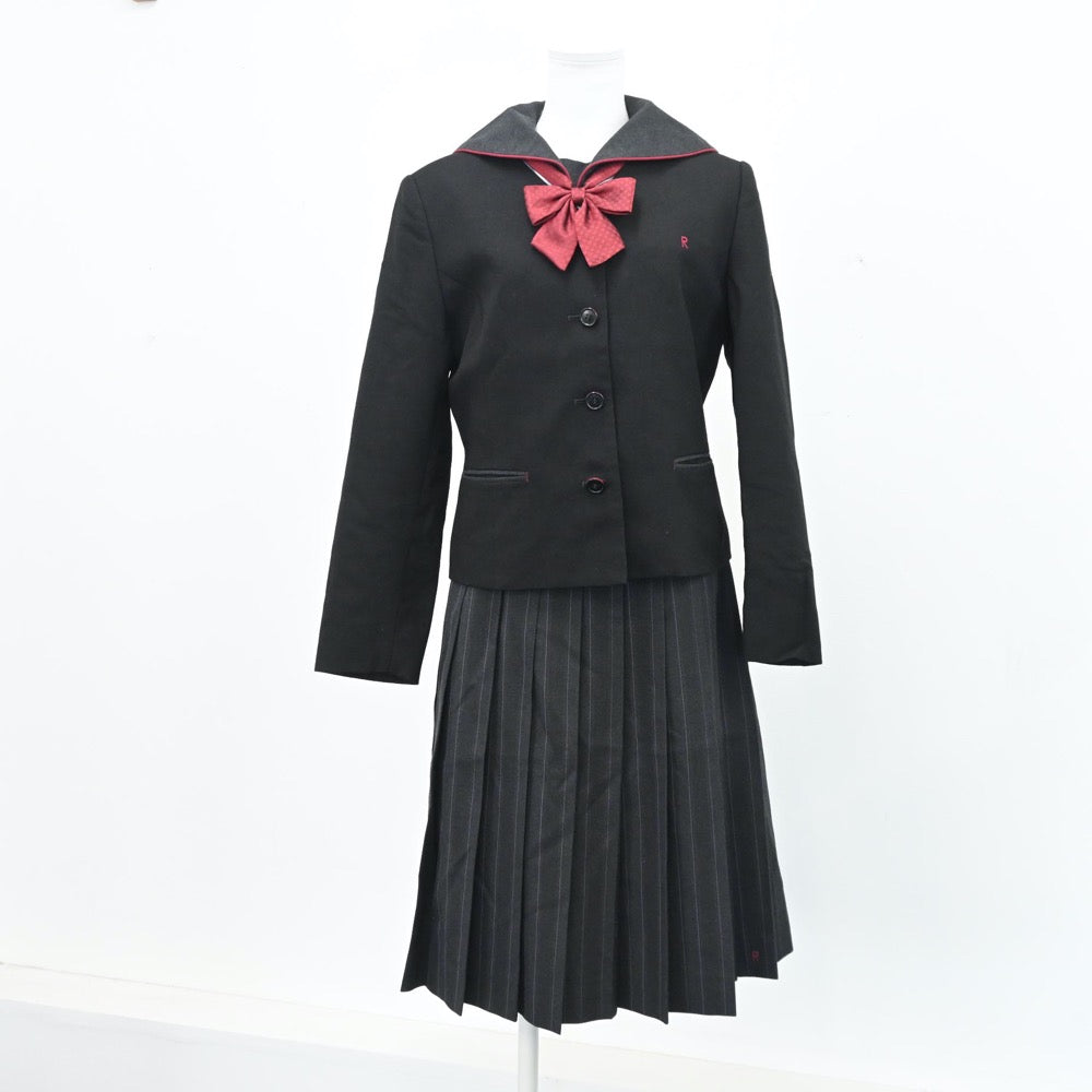 【中古】北海道 立命館慶祥中学校 女子制服 5点（ブレザー・セーラー服・セーラー服・スカート）sf008796