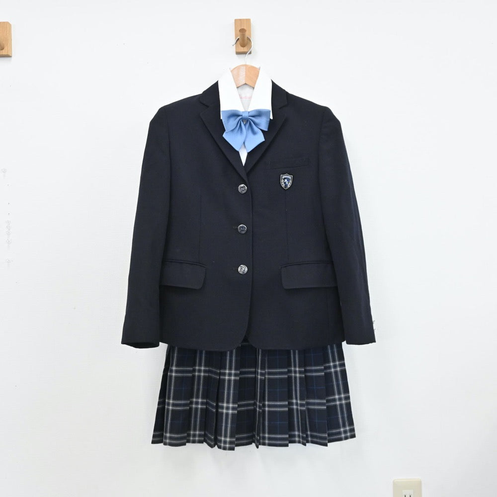 【中古】愛知県 聖カピタニオ女子高等学校 女子制服 6点（ブレザー・シャツ・ニット・スカート）sf009088