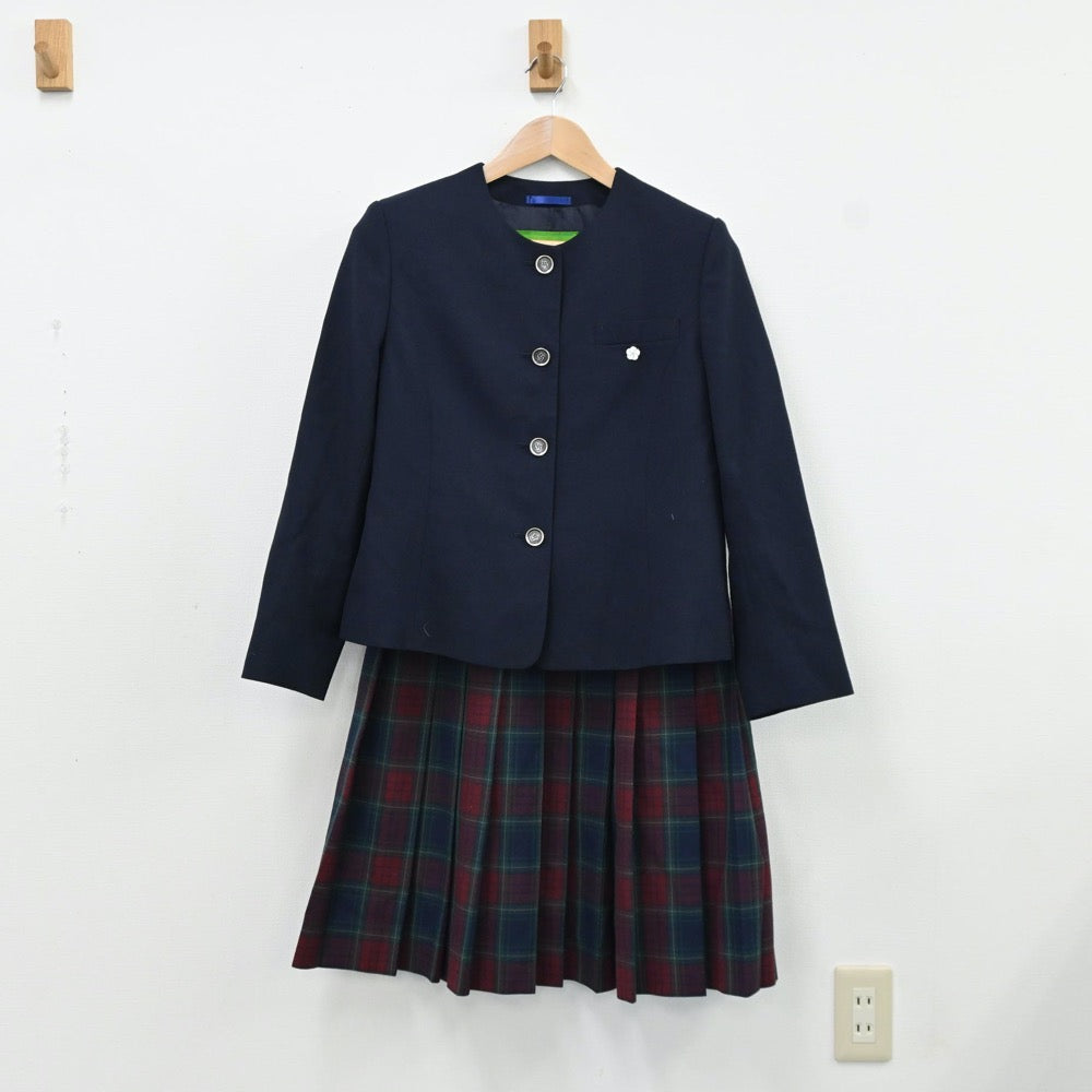 中古制服】福岡県 筑陽学園高等学校 女子制服 4点（ブレザー・ニット