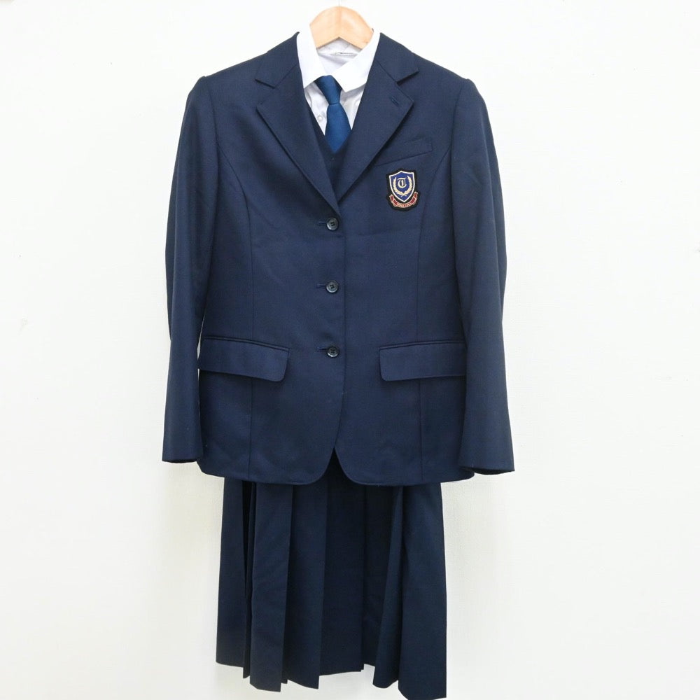 中古制服】神奈川県 横浜市立田奈中学校 女子制服 5点（ブレザー