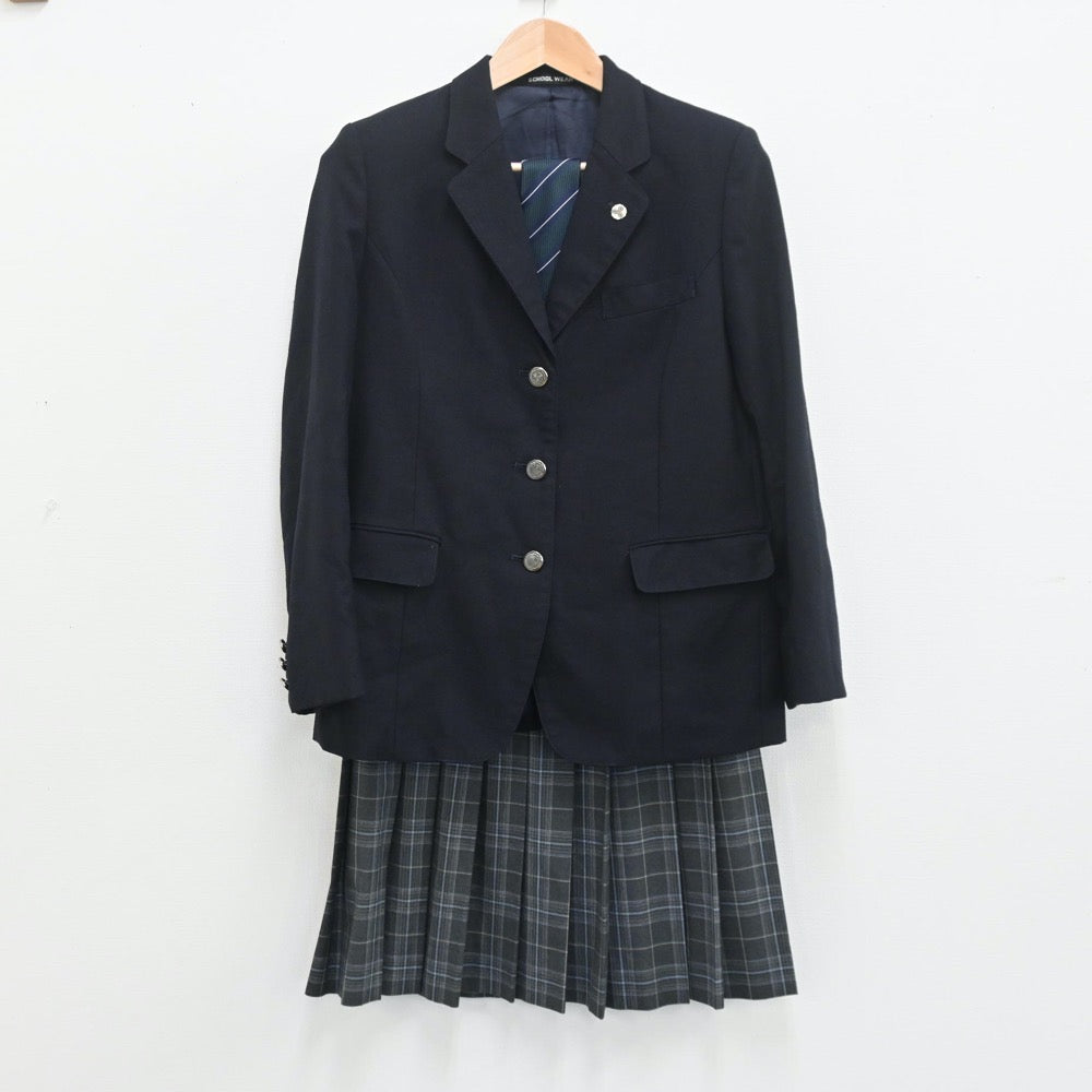 【中古】南平高等学校 女子制服 5点（ブレザー・スカート）sf009747