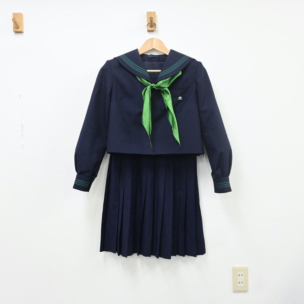 【中古】埼玉県 秩父高等学校 女子制服 4点（セーラー服・スカート）sf009793