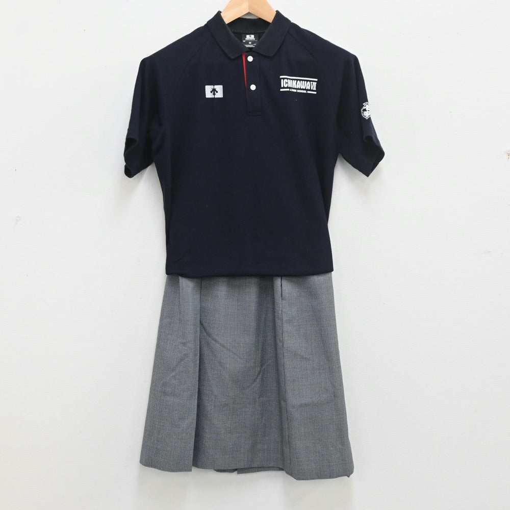 【中古】千葉県 市川市立第七中学校 女子制服 2点（シャツ・スカート）sf010068