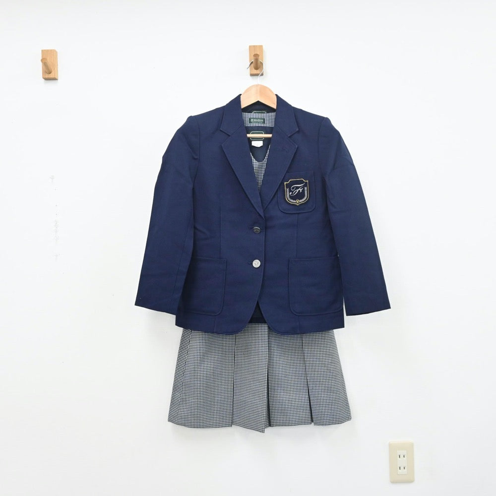 ハンドメイド中古　夏服120 中古制服】東京都 高砂中学校 女子制服 5点（ブレザー・ニット