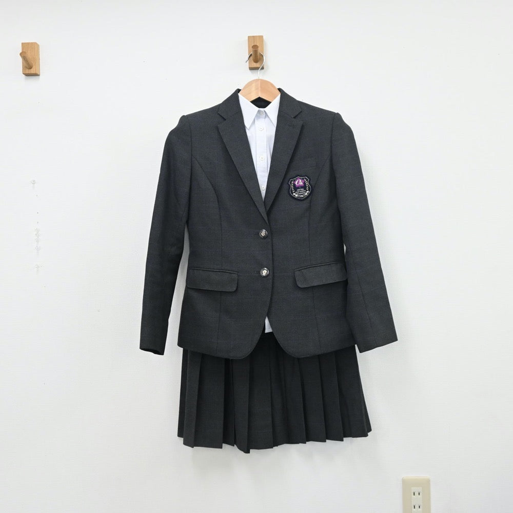 【中古】鹿児島県 鹿屋中央高等学校 女子制服 5点（ブレザー・シャツ・スカート）sf010083