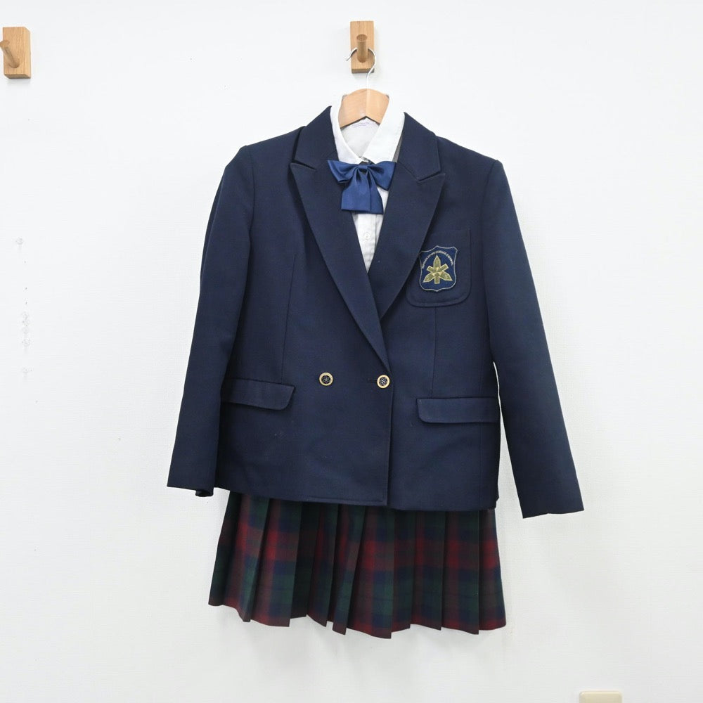 【中古】大分県 情報科学高等学校 女子制服 6点（ブレザー・シャツ・スカート）sf010120