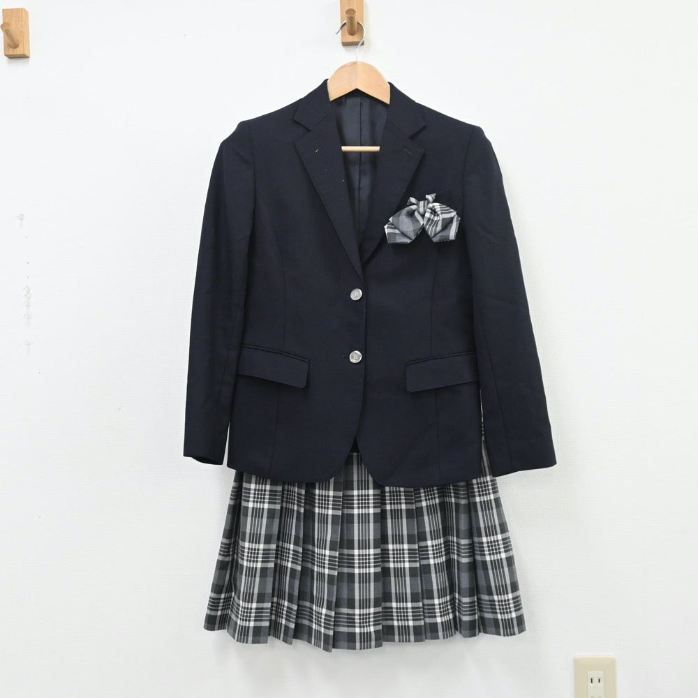 【中古】埼玉県 本庄東高等学校附属中学校 女子制服 4点（ブレザー・ニット・スカート）sf010156