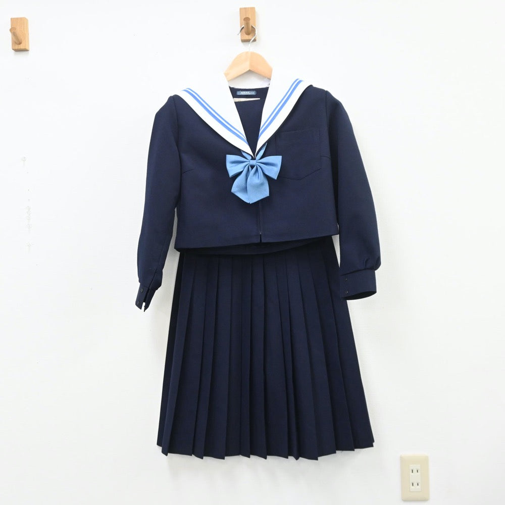 【中古】愛知県 みよし市立三好丘中学校 女子制服 3点（セーラー服・スカート）sf010163