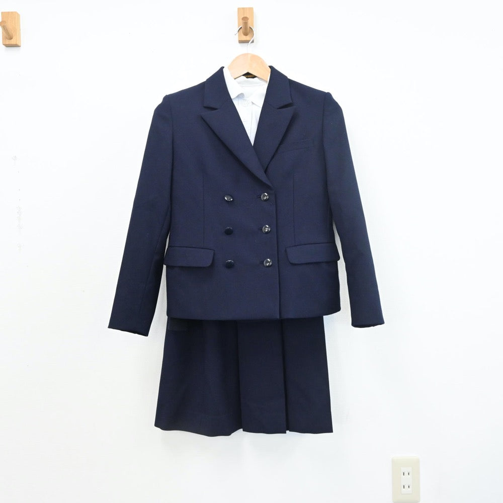 【中古】群馬県 前橋女子高等学校 女子制服 4点（ブレザー・シャツ・ニット・スカート）sf010249