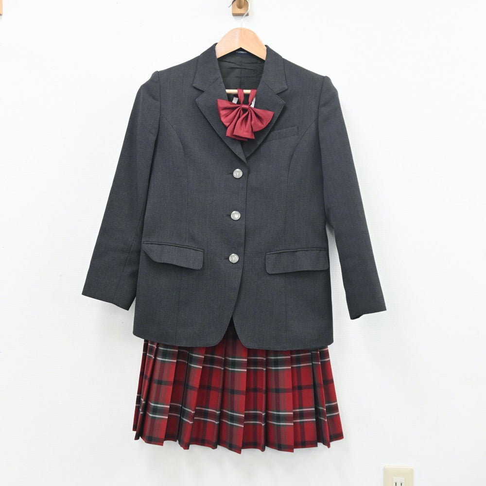 【中古】北海道 札幌大谷中学校 女子制服 4点（ブレザー・ニット・スカート）sf010442