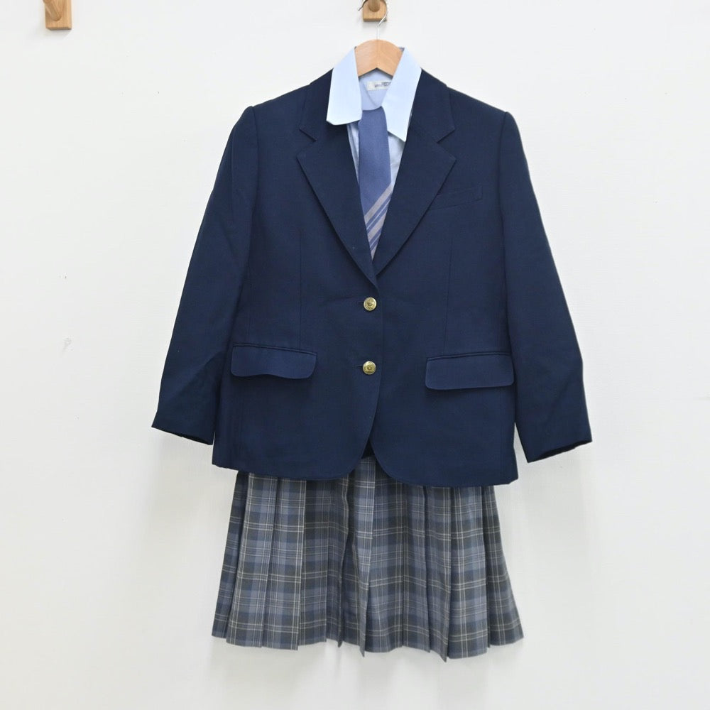 【中古】新潟県 帝京長岡高等学校 女子制服 4点（ブレザー・シャツ・スカート）sf010790