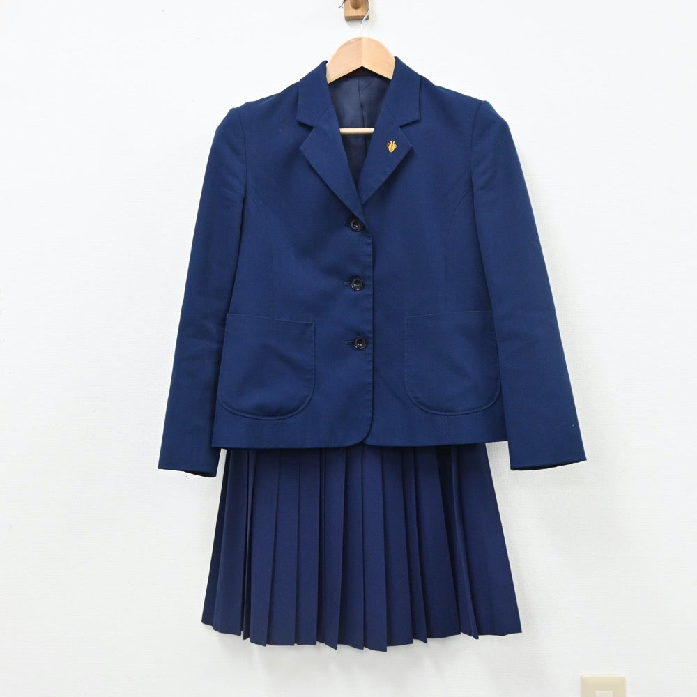 【中古】高知県 高知大学附属中学校 女子制服 3点（ブレザー・ニット・スカート）sf010883