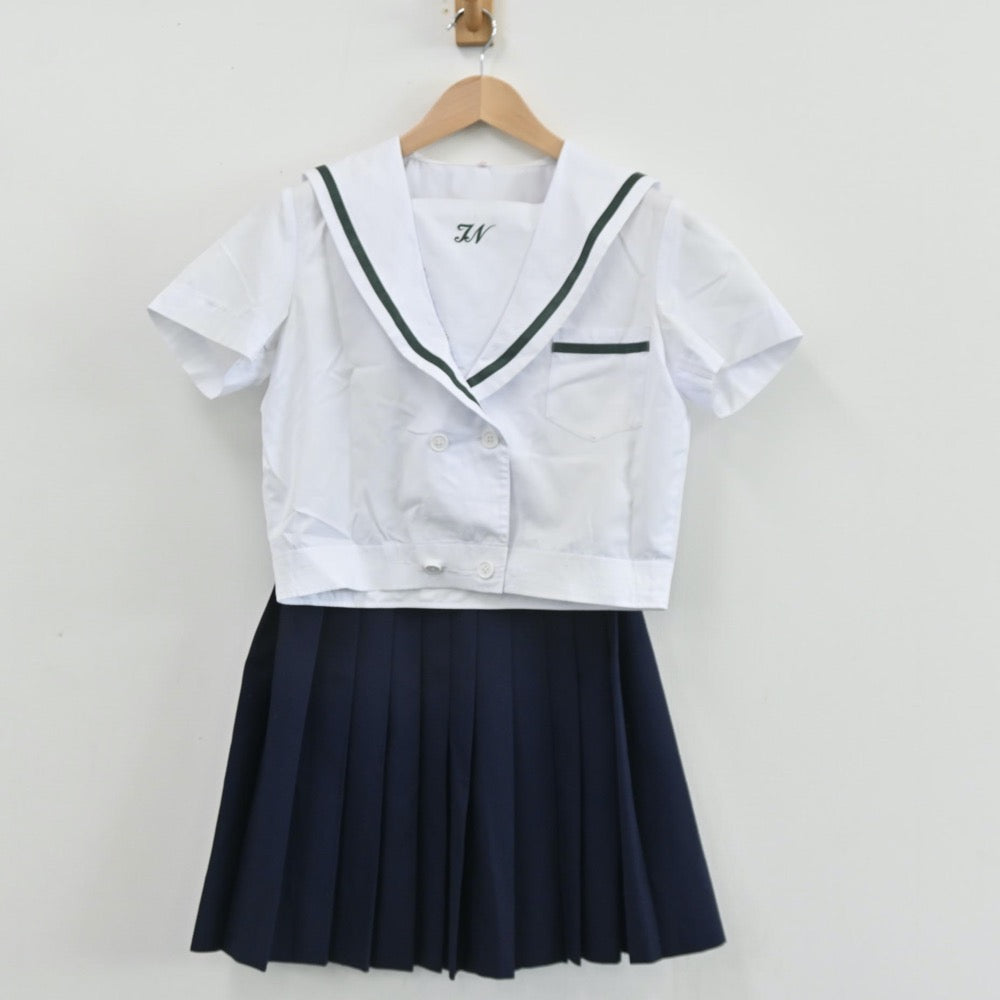 L名西高校夏セーラー服、冬スカートセット 中古】愛知県 西尾高等学校 女子制服 4点 (セーラー服・スカート