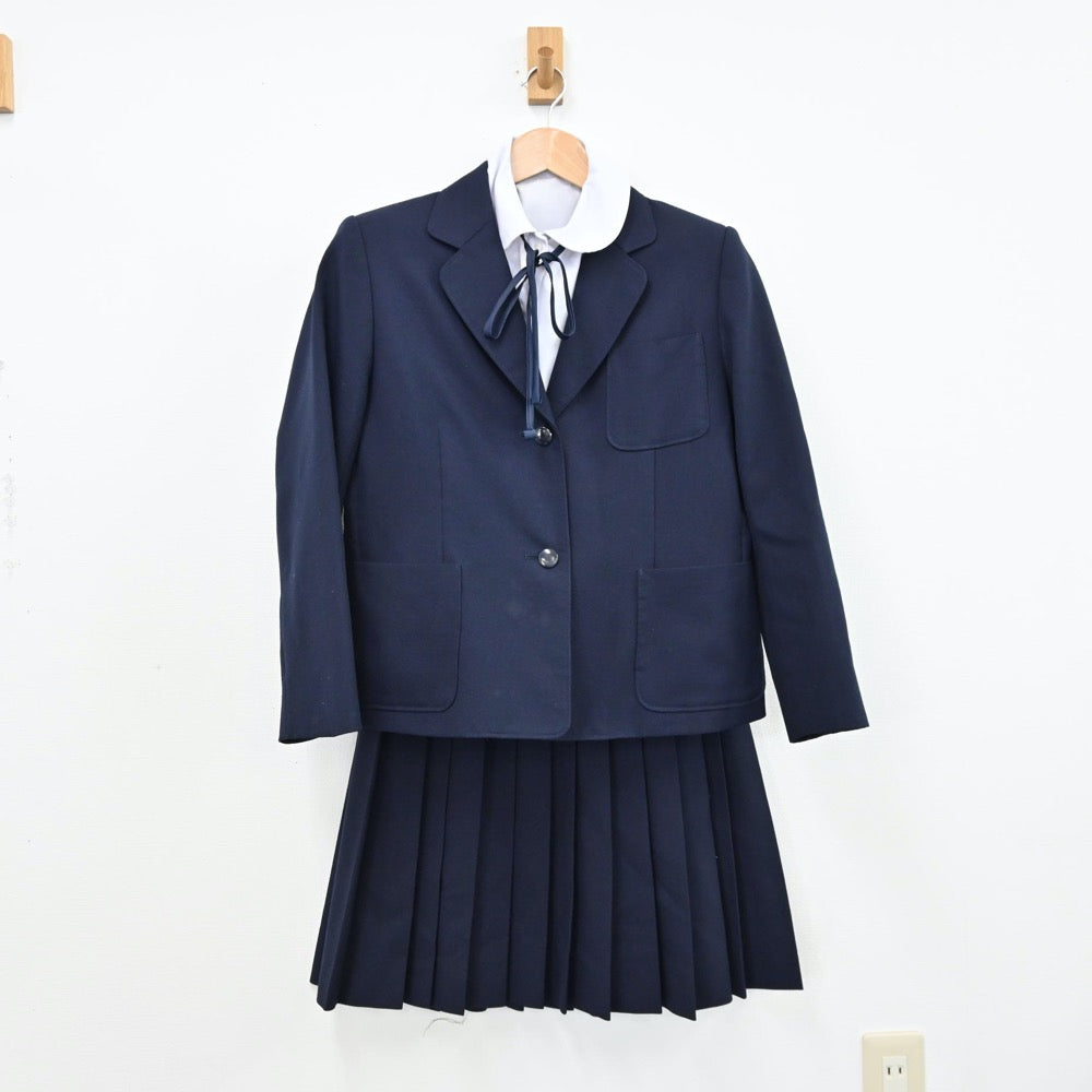 【中古】埼玉県 熊谷市立三尻中学校 女子制服 4点（ブレザー・シャツ・スカート）sf011062