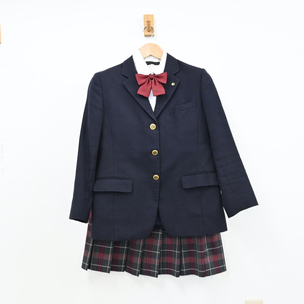 【中古】神奈川県 横浜商科大学高等学校 女子制服 7点（ブレザー・シャツ・スカート）sf011069