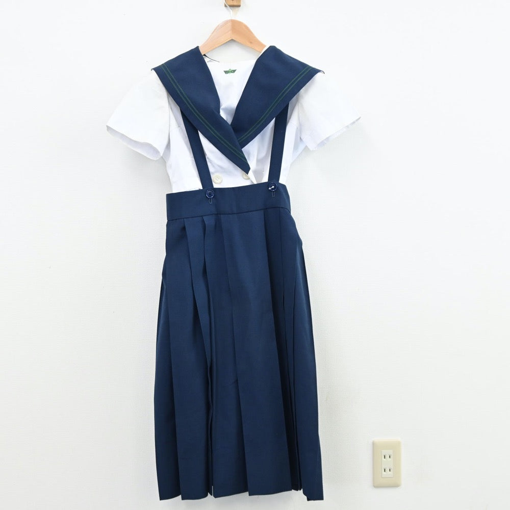 【中古】福岡県 大野東中学校 女子制服 3点（セーラー服・スカート）sf011304