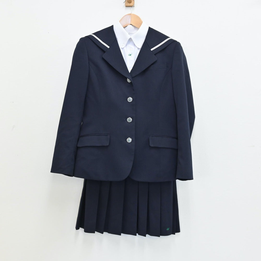 【中古】岐阜県 岐阜県立岐阜各務野高等学校 女子制服 3点（ブレザー・シャツ・スカート）sf011398