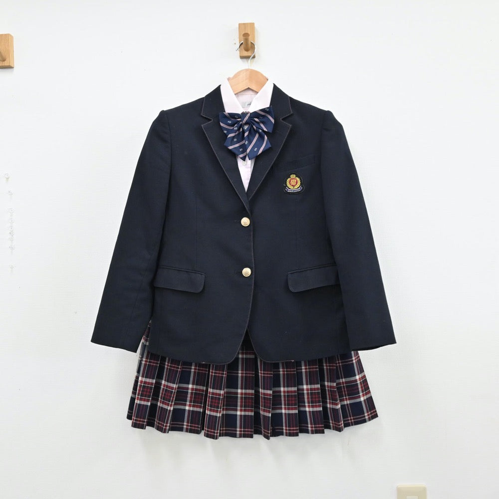 【中古】福岡県 福岡大学附属若葉高等学校 女子制服 4点（ブレザー・シャツ・スカート）sf011635