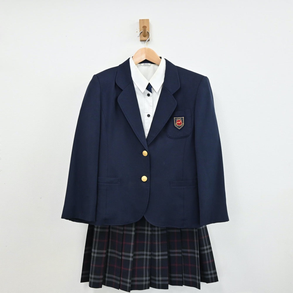 中古制服】静岡県 焼津高等学校 女子制服 4点（ブレザー・シャツ 