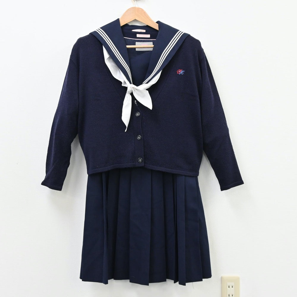 中古制服】福岡県 木屋瀬中学校 女子制服 4点（セーラー服・ニット・ジャンパースカート）sf011922【リサイクル学生服】 | 中古制服通販パレイド