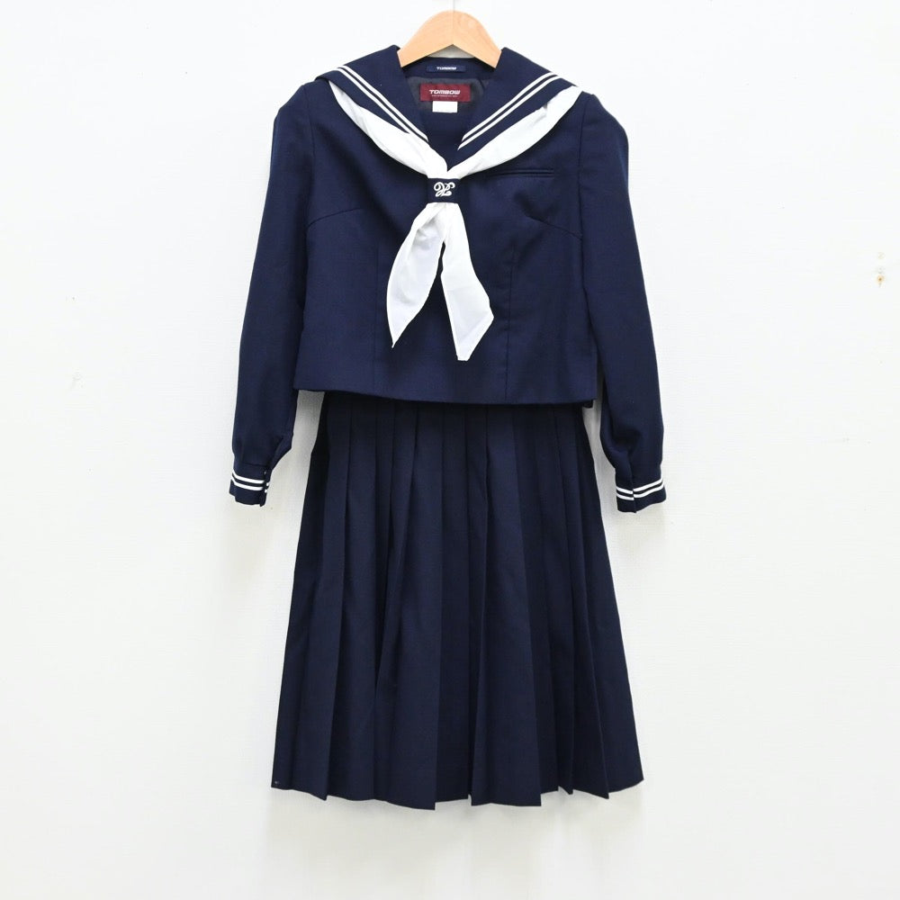 中古制服】埼玉県 土合中学校 女子制服 4点（セーラー服