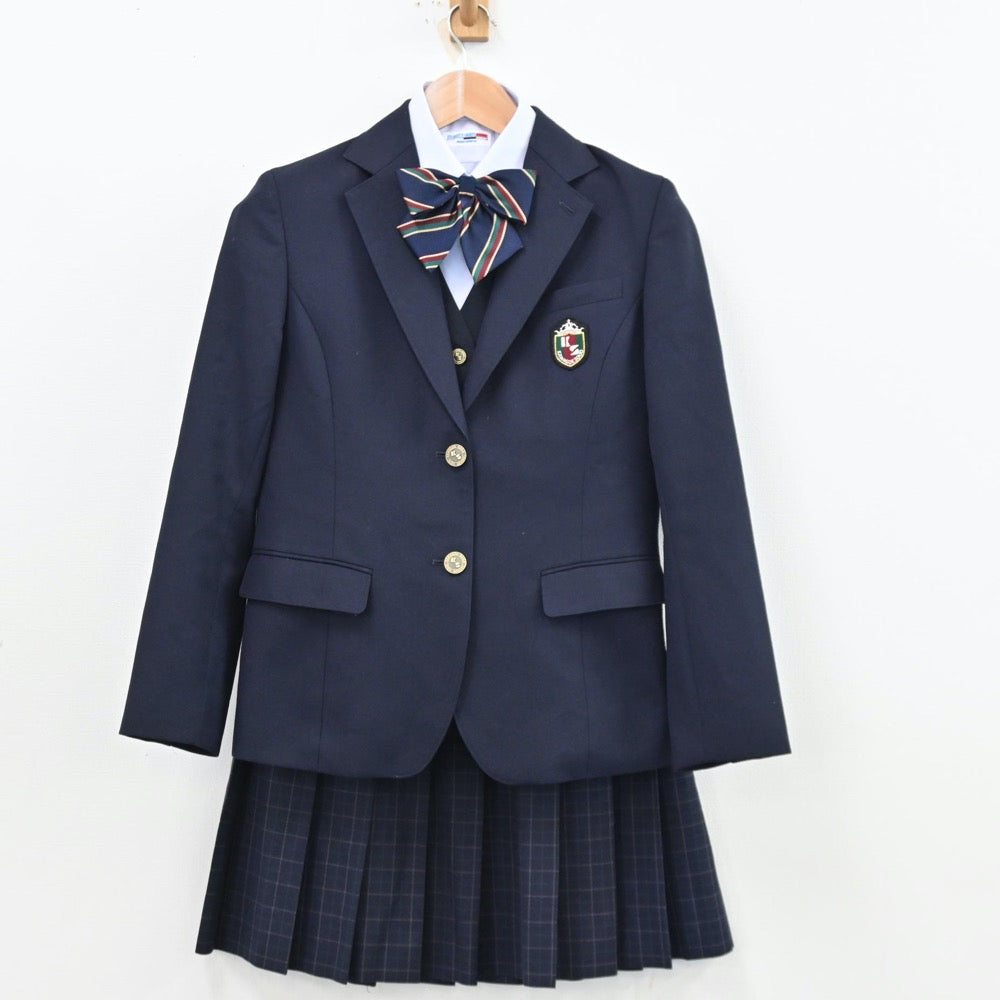 【中古】埼玉県 川越総合高等学校 女子制服 8点（ブレザー・シャツ・ベスト・スカート）sf012133