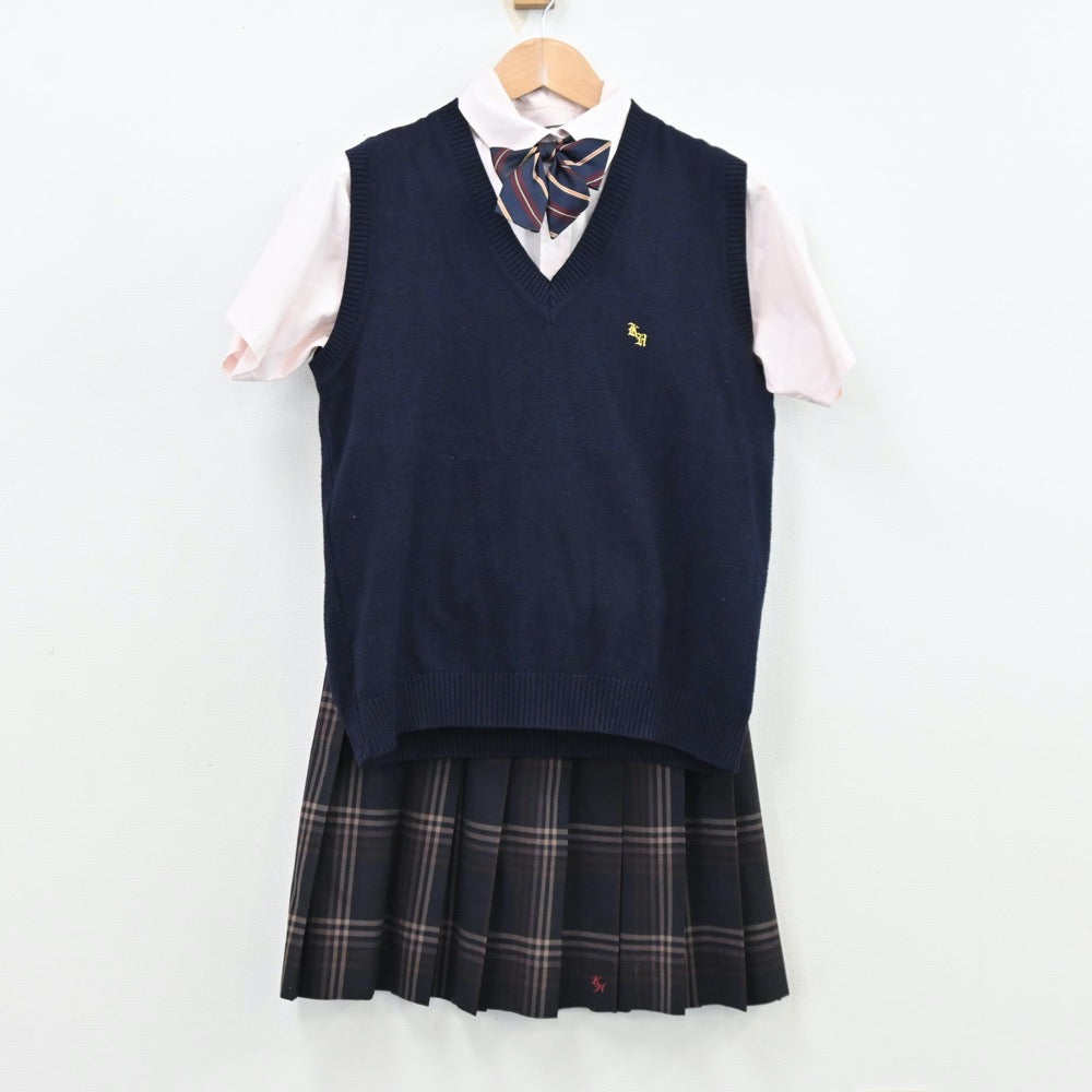 中古制服】千葉県 柏の葉高等学校 女子制服 4点（シャツ・ニットベスト・スカート）sf012135【リサイクル学生服】 | 中古制服通販パレイド