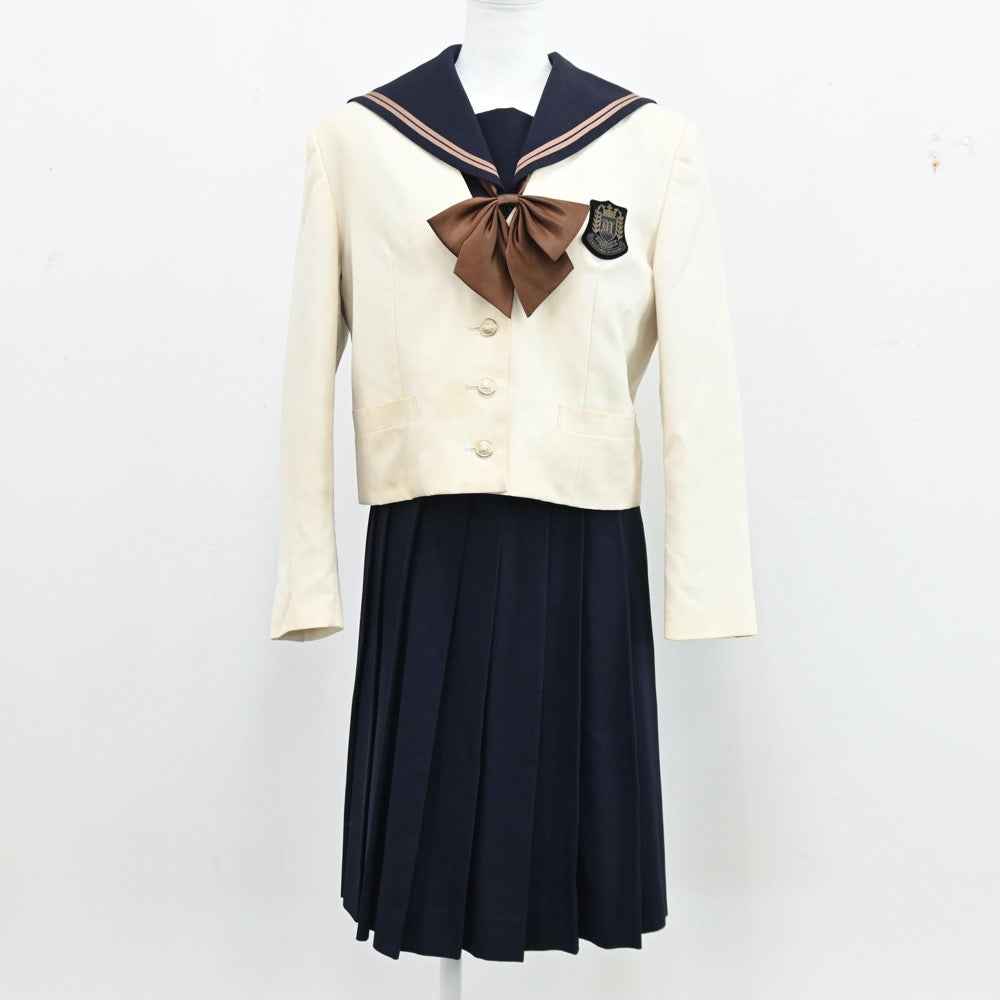 【中古】岡山県 岡山南高等学校 女子制服 4点（ブレザー・セーラー服・スカート）sf012155