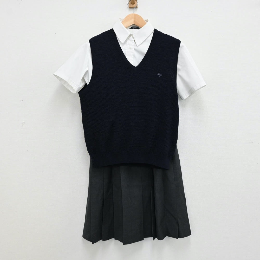 中古制服】東京都 鴎友学園女子中学校 女子制服 3点（シャツ・ニットベスト・スカート）sf012496【リサイクル学生服】 | 中古制服通販パレイド