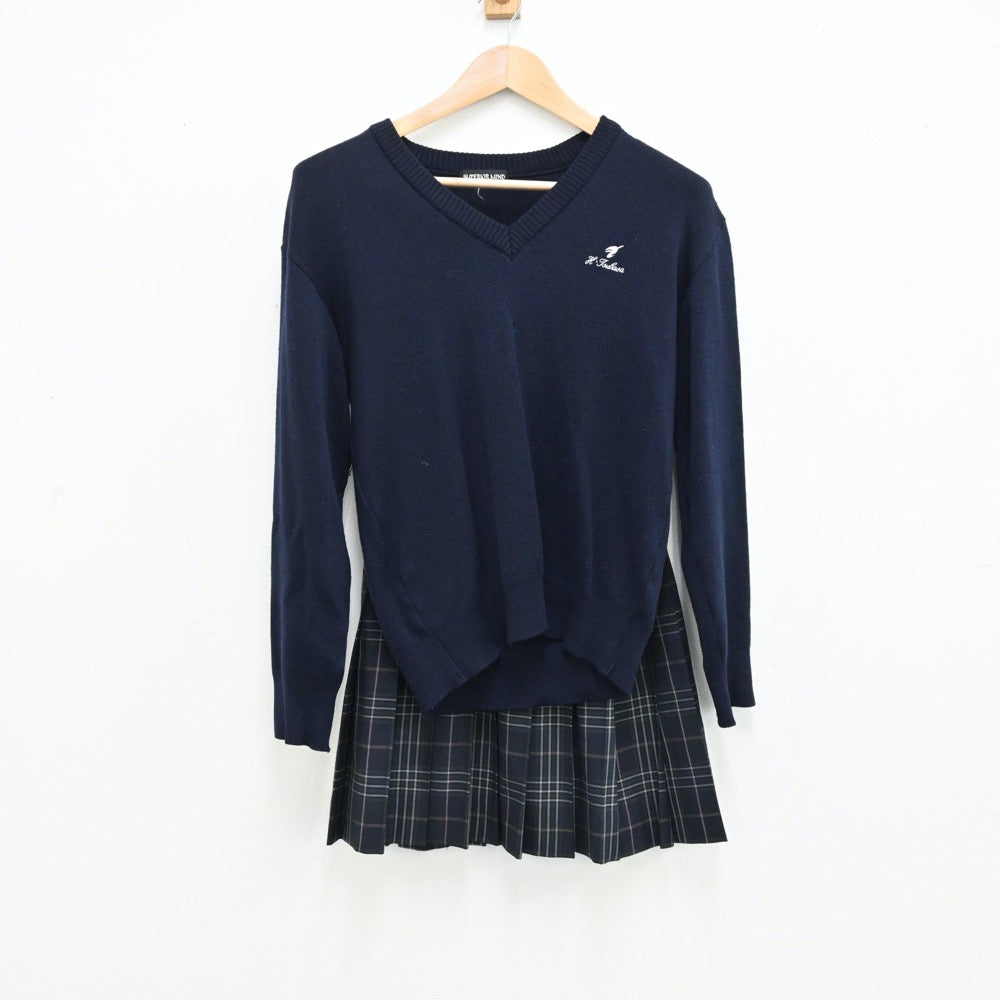 中古制服】大阪府 北摂つばさ高等学校 女子制服 2点（ニット