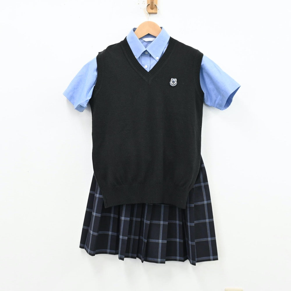 中古制服】北海道 札幌新陽高等学校 女子制服 4点（シャツ・シャツ・ニットベスト・スカート）sf012571【リサイクル学生服】 | 中古制服 通販パレイド