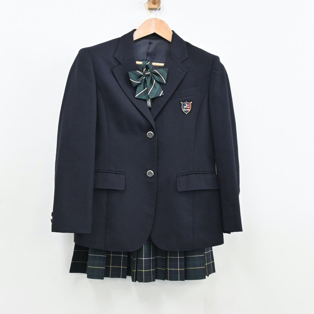 【中古】神奈川県 向上高等学校 女子制服 4点（ブレザー・スカート・スカート）sf012628