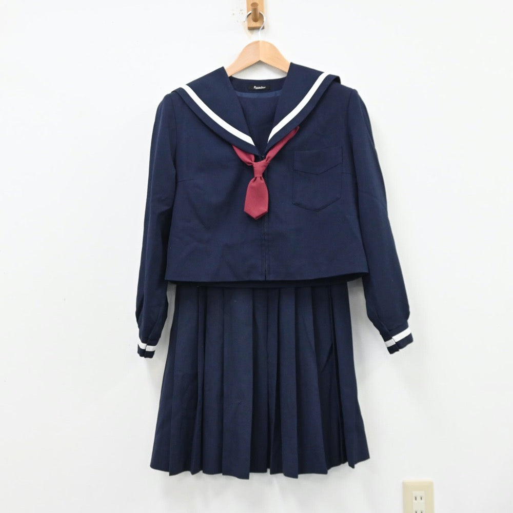 【中古】奈良県 天理市立西中学校 女子制服 3点（セーラー服・スカート）sf012749