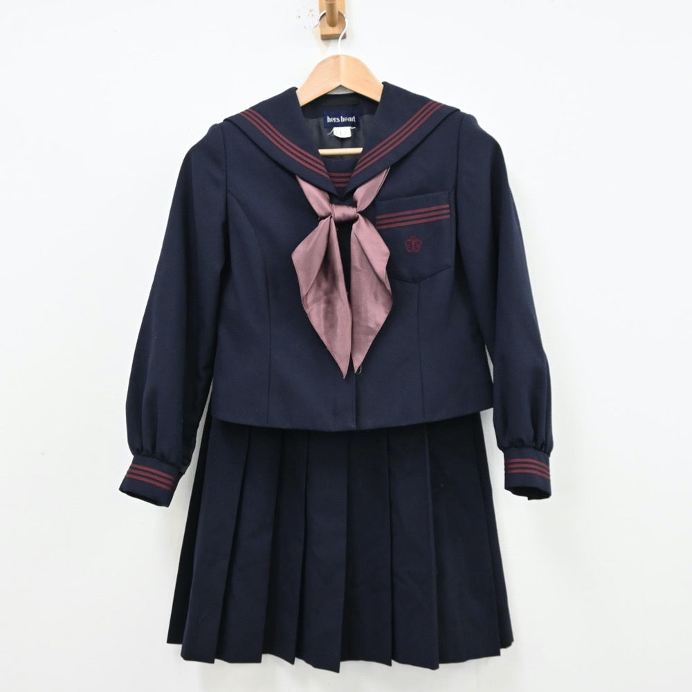 美品 都内私立中高一貫女子校 学校指定制服 セーラー服 中学 高校 スカート ニット