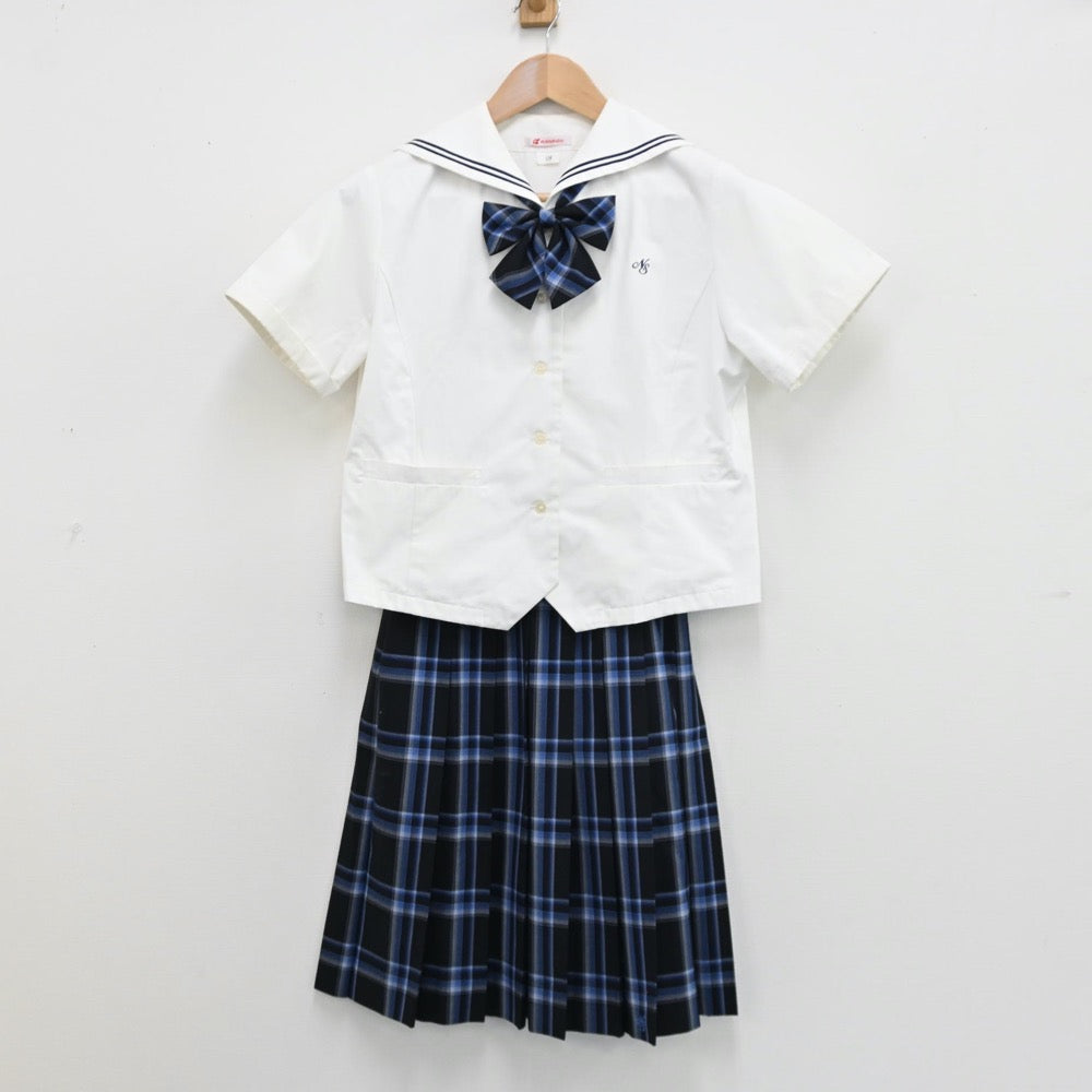 中古制服】岐阜県 江並中学校 女子制服 3点（セーラー服